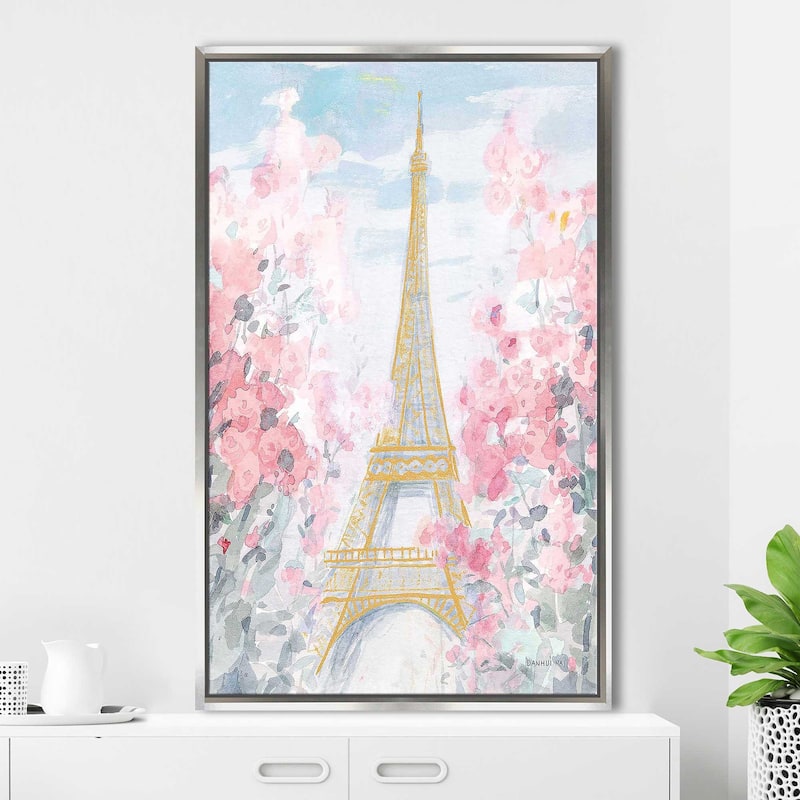 "Pastel Paris III" Print on Floating Canvas
