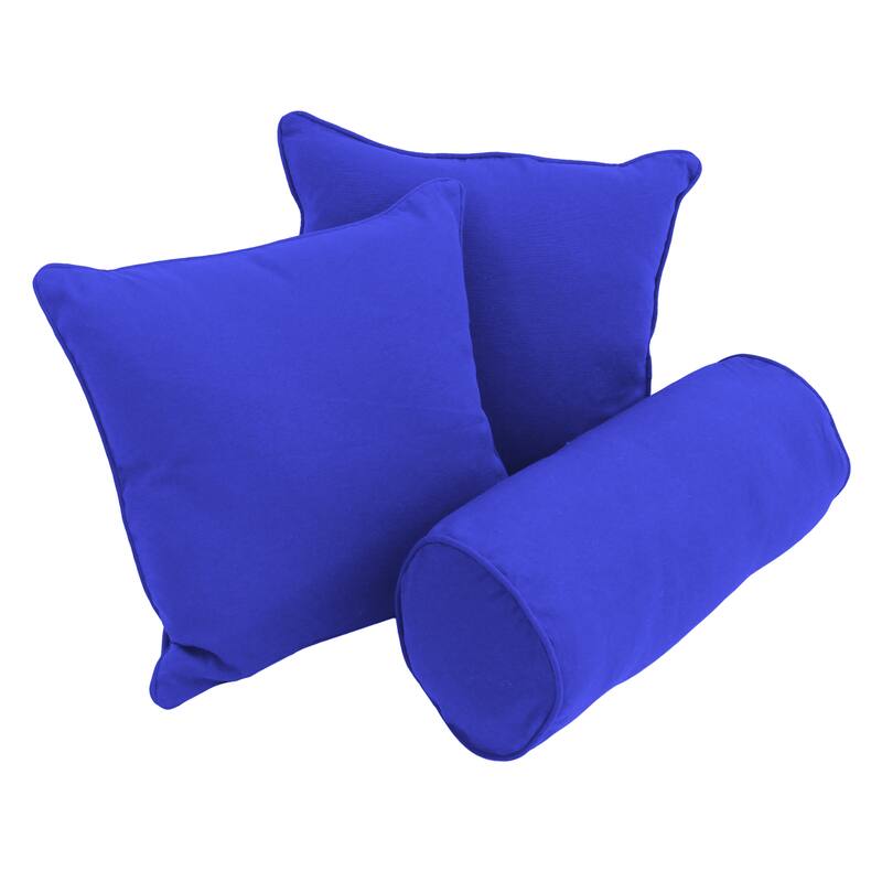 Delaney 3-Piece Twill Throw Pillow Set - Royal Blue