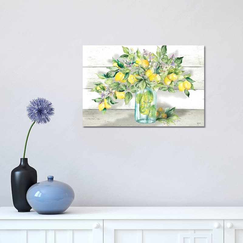 iCanvas "Watercolor Lemons in Mason Jar Landscape" by Tre Sorelle Studios Canvas Print