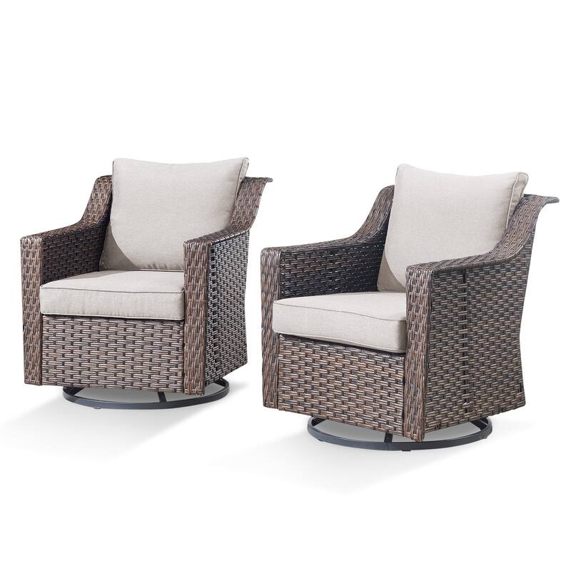 Wicker Outdoor Swivel Rocker Patio Chairs