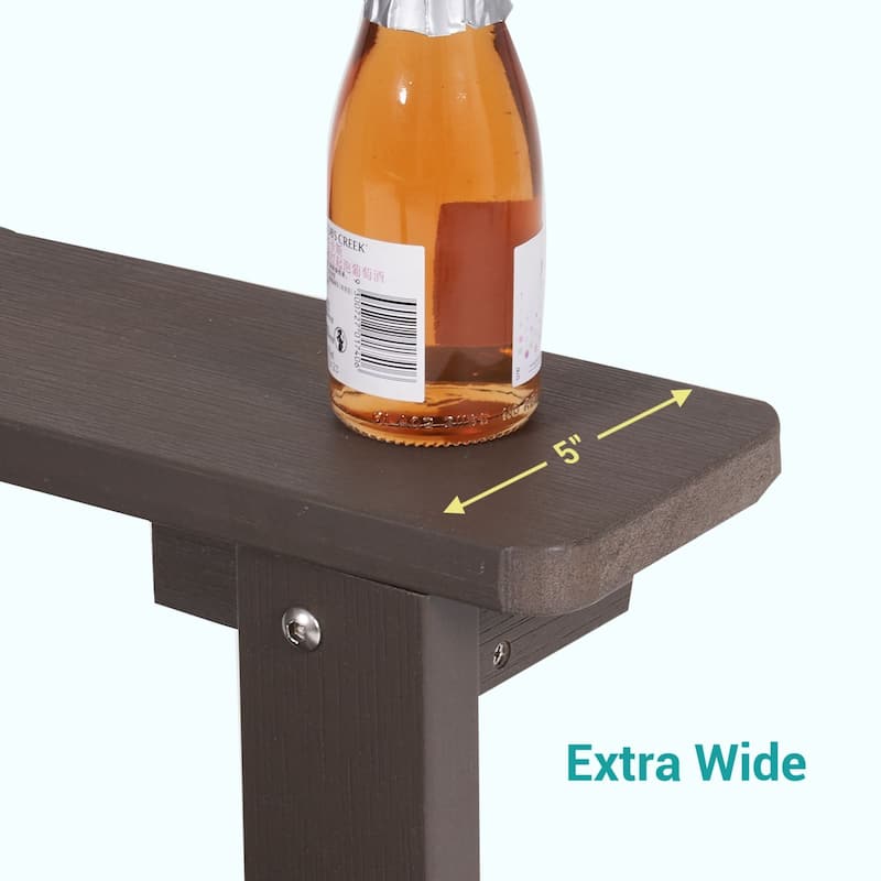 Bonosuki Patio Faux Wood Adirondack Chair Weather Resistant-Set of 2