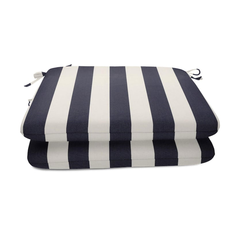 20 inch square Sunbrella stripe seat pad (2 pack)