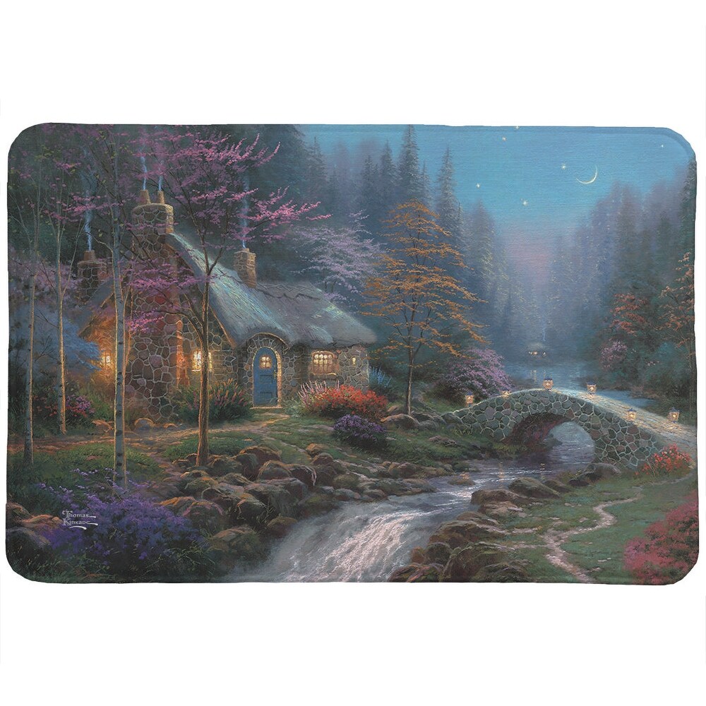 https://ak1.ostkcdn.com/images/products/is/images/direct/93cf8d9869f43075602f03e272cbdddfe4dab3ce/Thomas-Kinkade-Twilight-Cottage-Memory-Foam-Rugby-Laural-Home.jpg