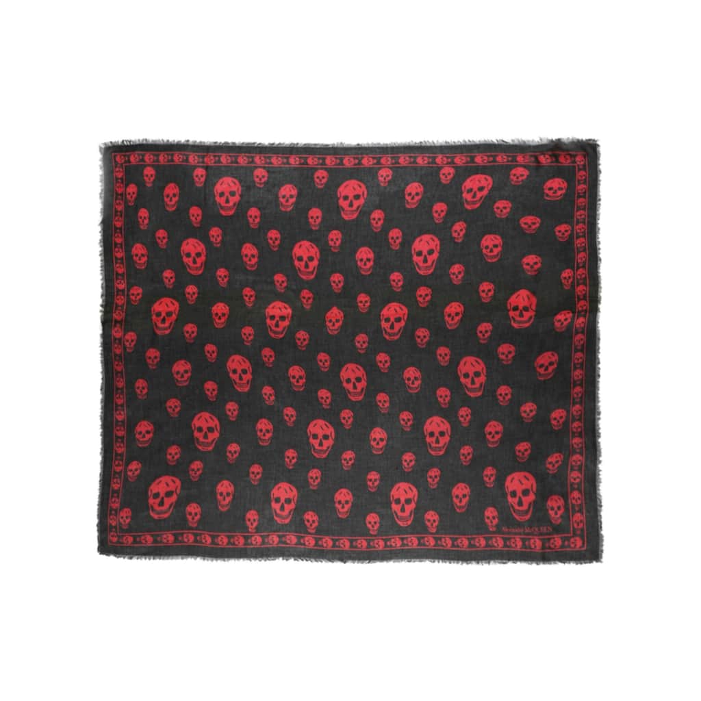 Alexander McQueen Skull Print Silk Scarf