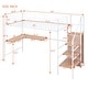preview thumbnail 3 of 22, Twin Size Metal Loft Bed with Desk and Metal Grid, Stylish Metal Frame Bed with Lateral Storage Ladder and Wardrobe