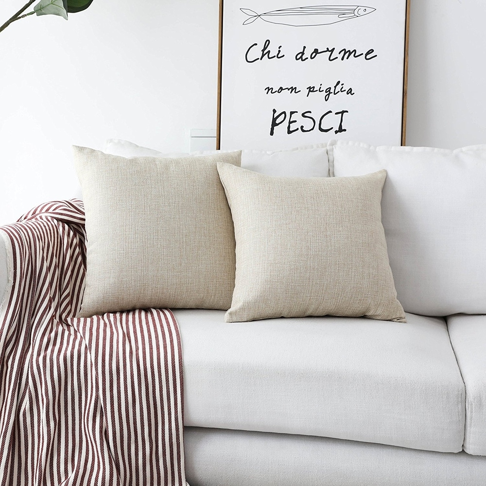 burlap decorative pillows