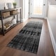 preview thumbnail 13 of 16, Machine Washable Indoor/ Outdoor Boho Ombre Chantille Rug Black - 2'3" x 7'6"