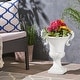 preview thumbnail 3 of 17, Delphine Roman Chalice Lightweight Concrete Planter by Christopher Knight Home Antique White