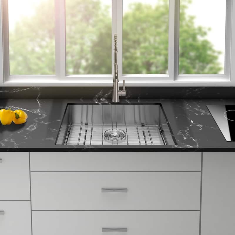 25" Undermount Kitchen Sink Deep Single Bowl Sink Stainless Steel