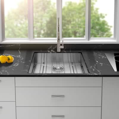 25" Undermount Kitchen Sink Deep Single Bowl Sink Stainless Steel