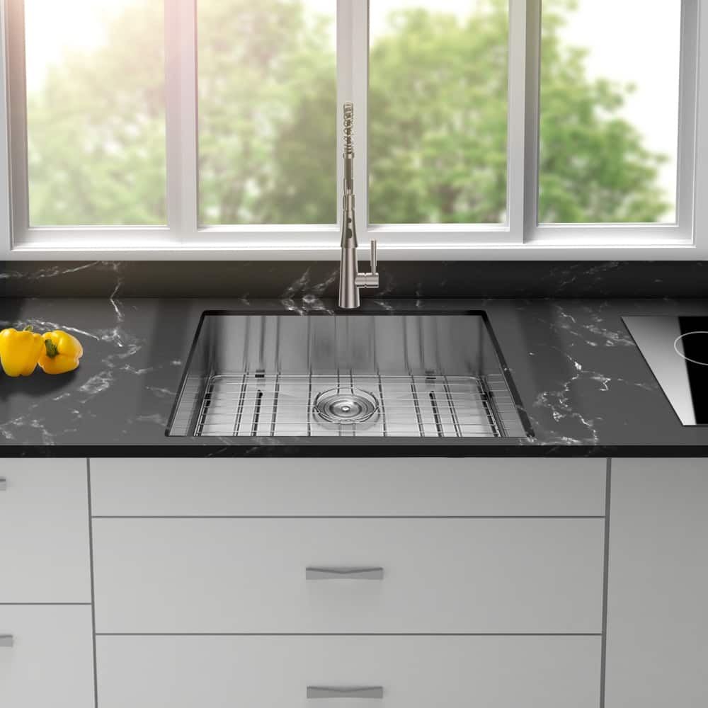 25" Undermount Kitchen Sink Deep Single Bowl Sink Stainless Steel