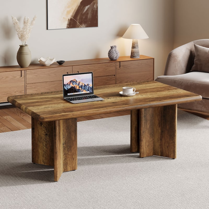 47.24" Farmhouse Rectangle Coffee Table for Living Room