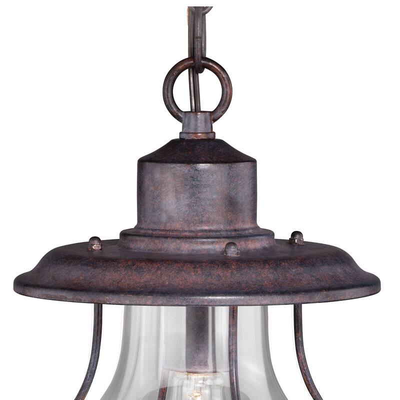 Vaxcel Lighting Dockside 1 Light Mini Pendant with Clear Glass Shade
