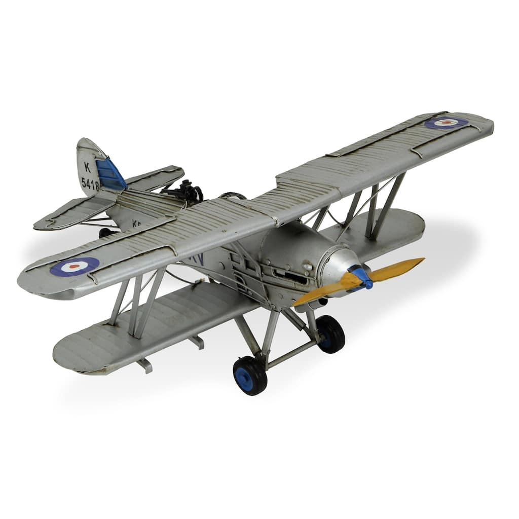 Multicolor Metal British Hawker Hind Bi-Plane Model