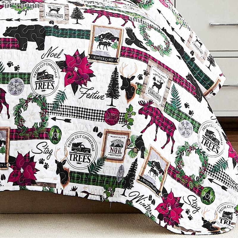 Merry Town Christmas Oversized 6-piece Quilt Set