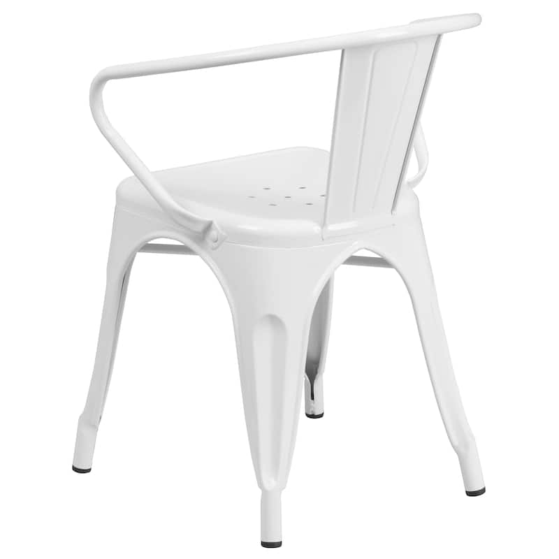 Metal Indoor-Outdoor Chair with Arms