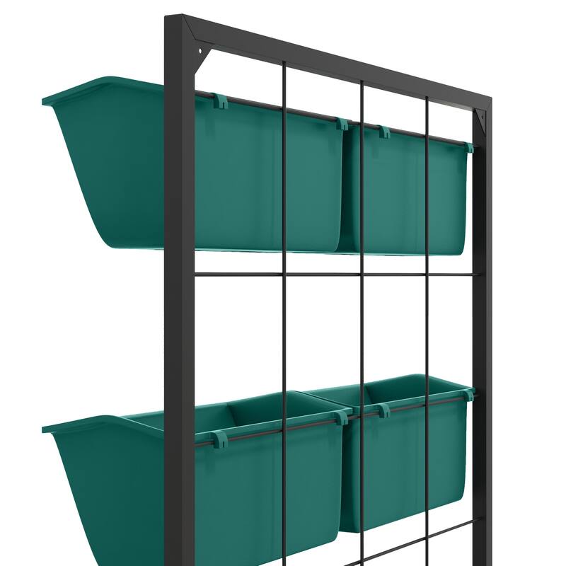 3-Tier Wall-Mounted Planters Self Draining Planter Multi-Functional Planter with 6 Pots and Hanging Plant Holder for Flowers