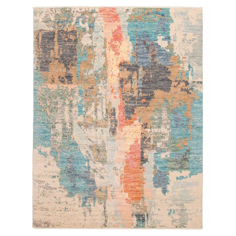 ECARPETGALLERY Hand-knotted Mystique Multi Color Wool Rug - 9' x 11' 8" - Multi Color - 9' x 11' 8" - Rectangle