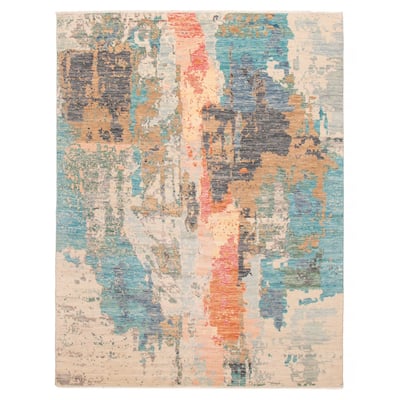 ECARPETGALLERY Hand-knotted Mystique Multi Color Wool Rug - 9' x 11' 8"