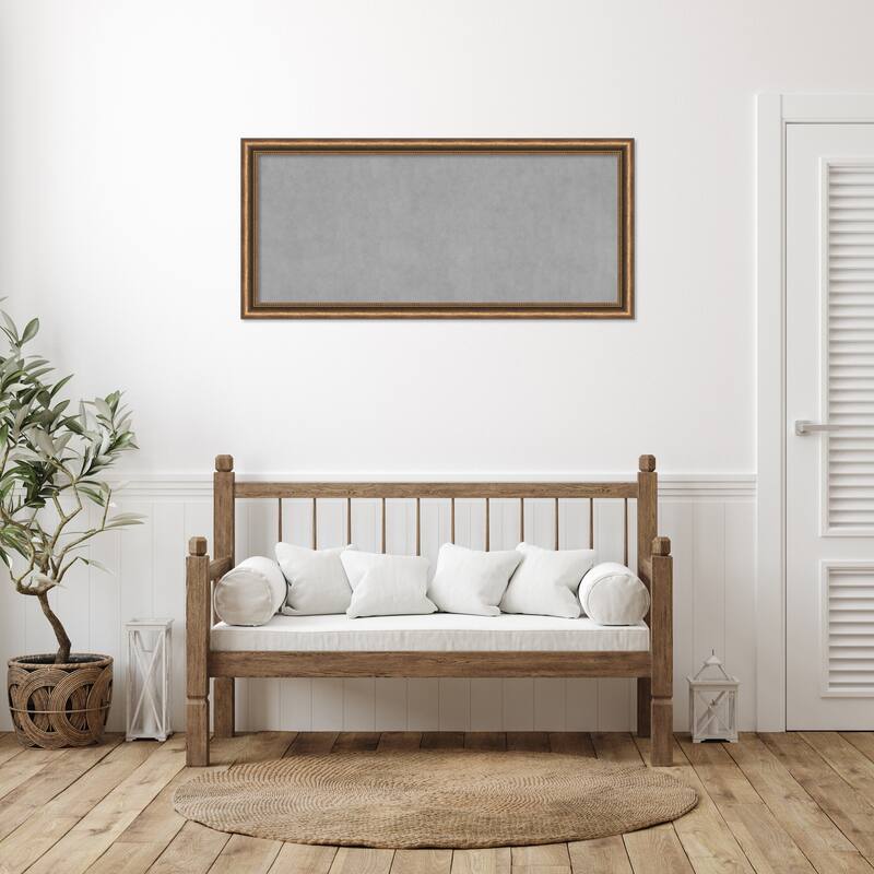 Amanti Art Manhattan Bronze Narrow Framed Magnetic Board