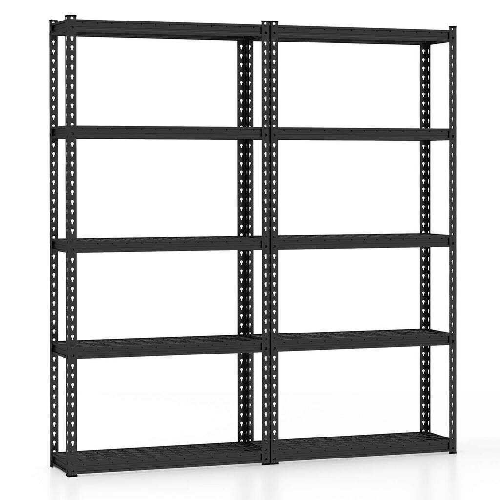 Costway 1/2/3/4 PCS 5-Tier Heavy Duty Storage Shelf Storage Utility