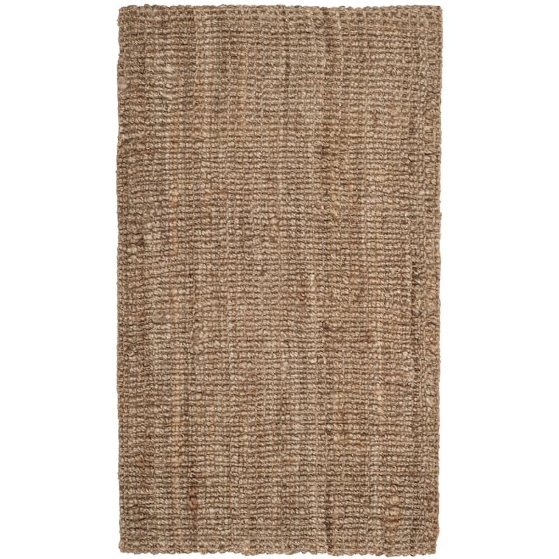 SAFAVIEH Jerneja Handmade Solid Chunky Jute Area Rug - 2' x 3' - Natural/Grey