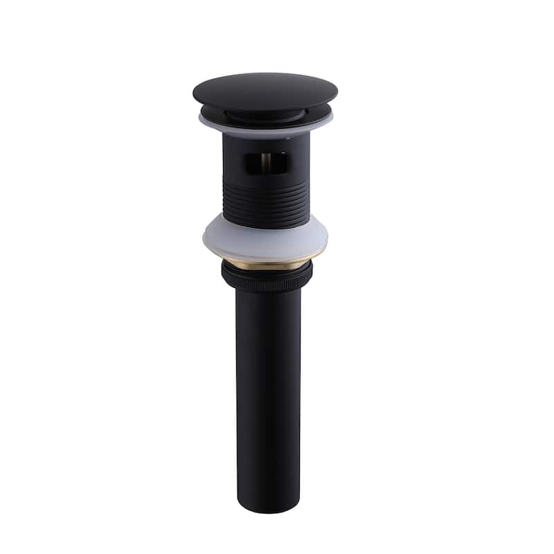 7.7"H Solid Brass Single-Handle Bathroom Sink Faucet with Drain Assembly (Deck plate included)