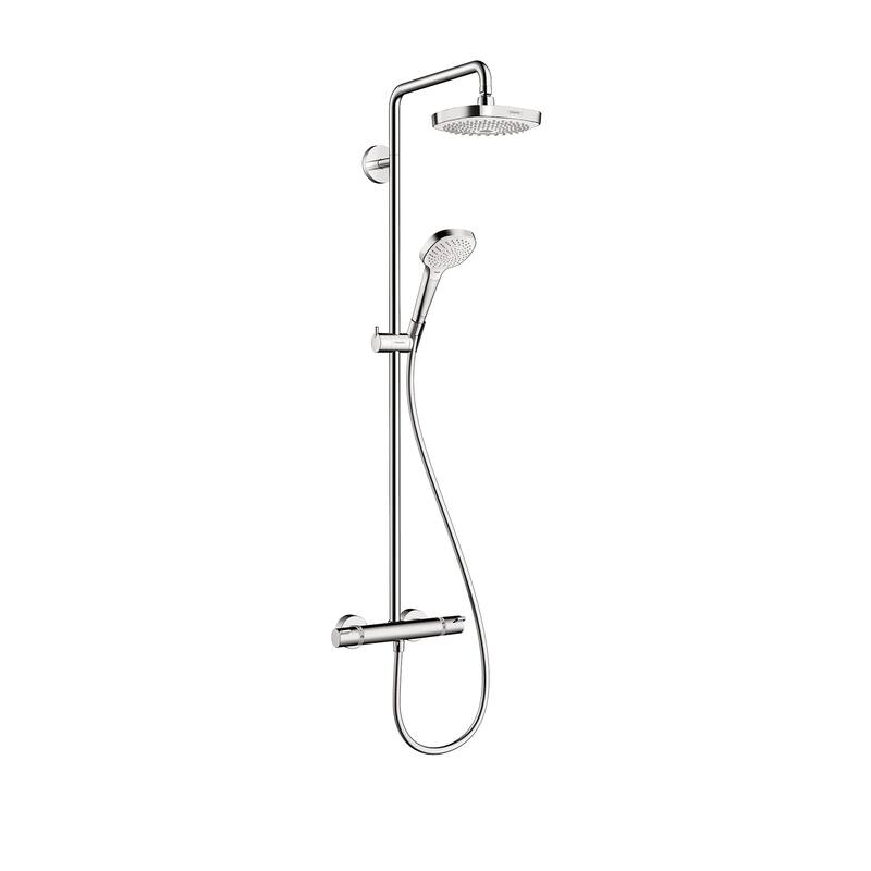 Hansgrohe 04698 Croma Select E Thermostatic Shower System with Shower - Chrome - Chrome