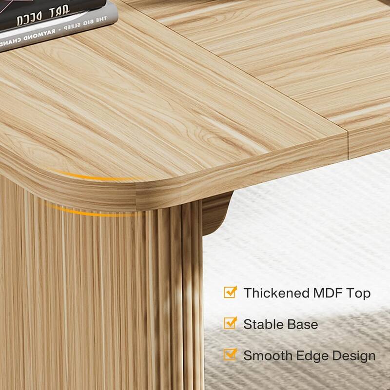 62-Inch Wood Rectangular Executive Desk Large Modern Conference Table for Home Office Boardroom