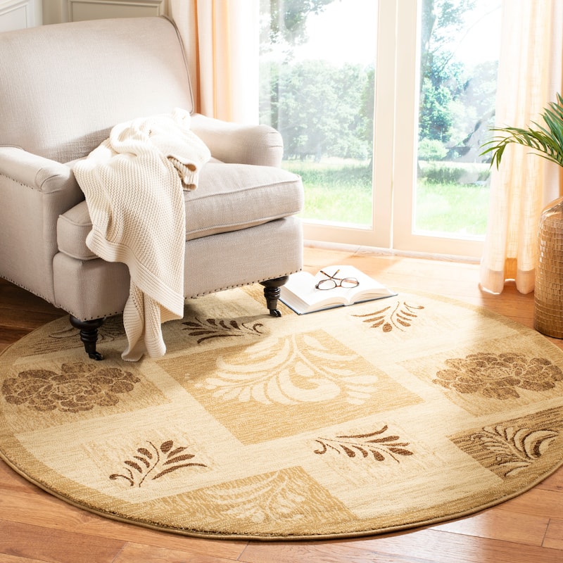 SAFAVIEH Lyndhurst Richardis Traditional Oriental Rug - 5'3" Round - Ivory/Multi