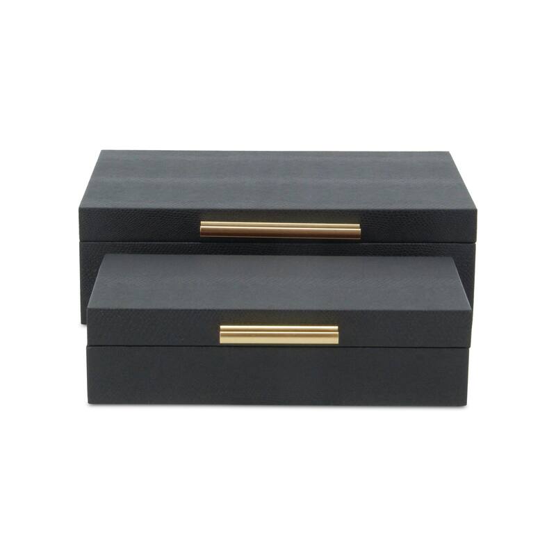 Lusan Black Vinyl Decorative Box Set