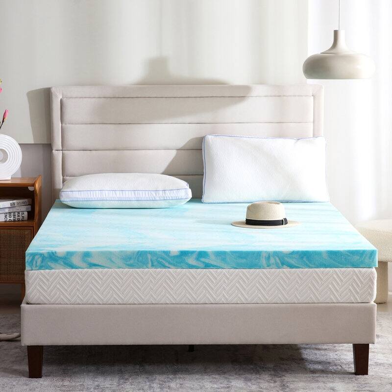 EGOHOME 2" Swirl Gel Memory Foam Mattress Topper