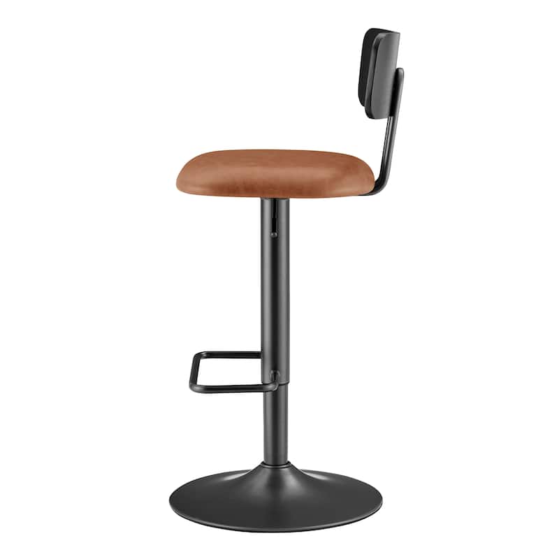 NPD Furniture Judith PU Gaslift Bar Stool (Set of 2)