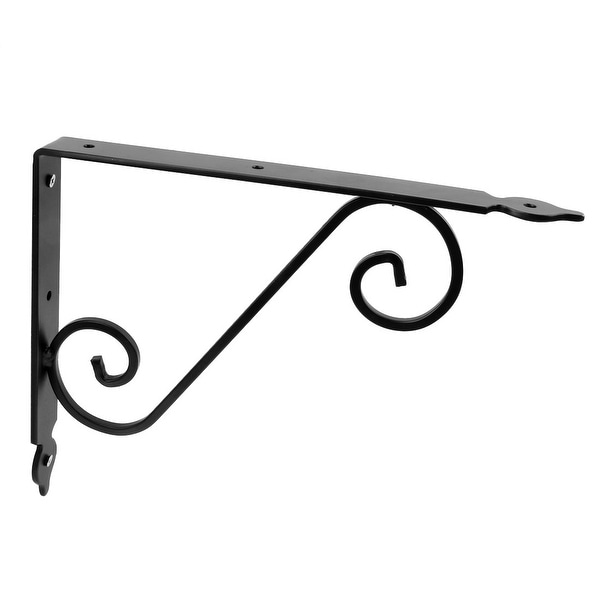L Shaped Wall Hanging Brace Shelf Brackets Support Holder Black 290mm x 240mm