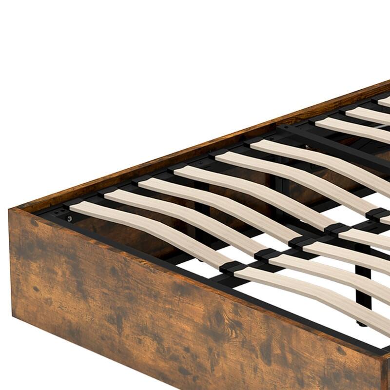 Moasis Lift-Up Storage Bed Frame with Charging Station & Storage Headboard
