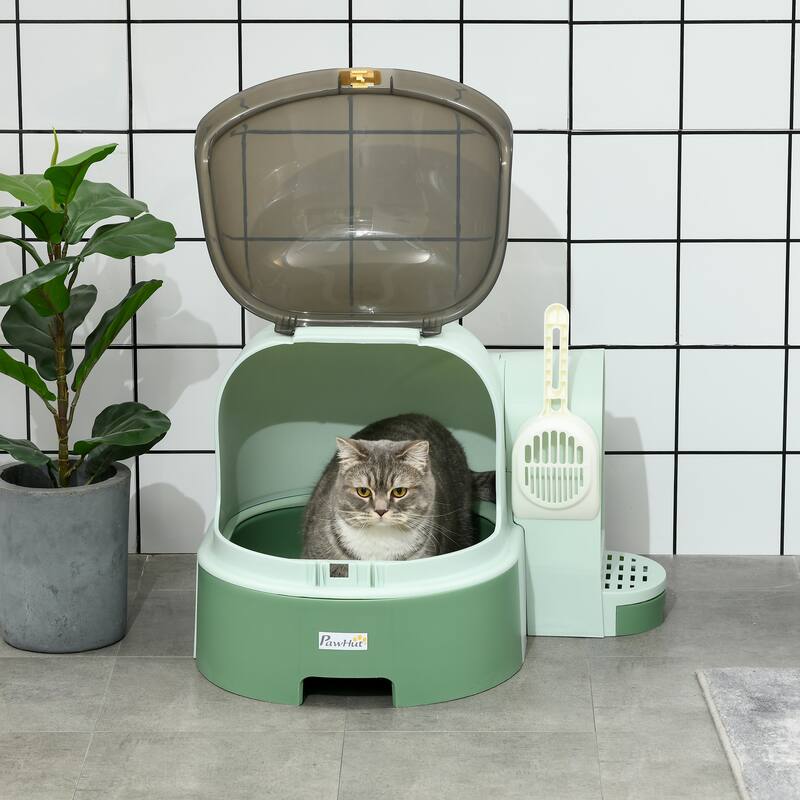 PawHut Cat Litter Box with Lid