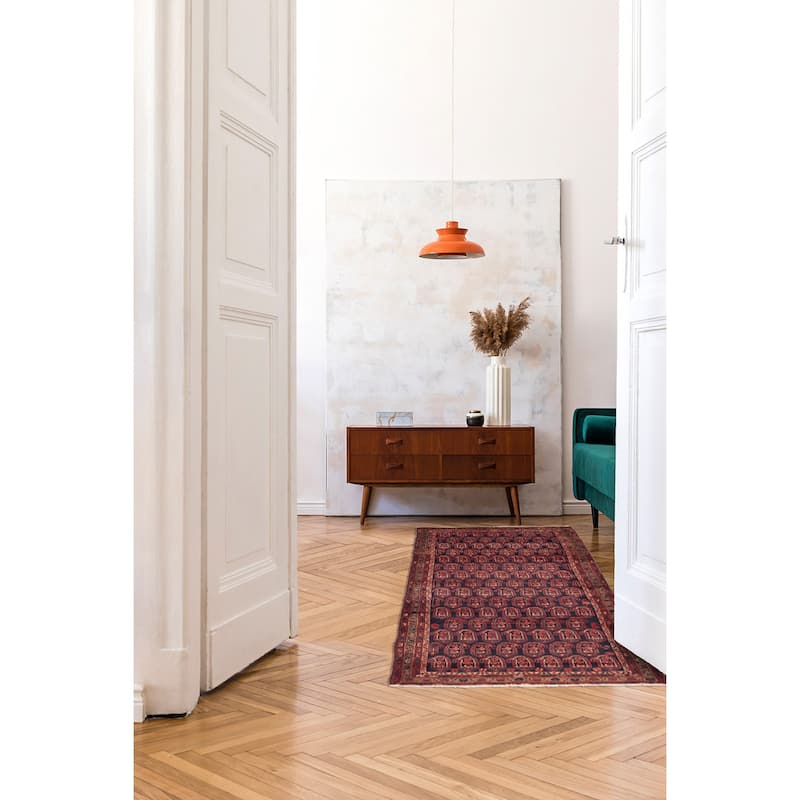 ECARPETGALLERY Hand-knotted Andelz Dark Navy Wool Rug - 3'9 x 9'11