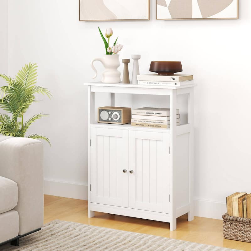 Costway Bathroom Floor Cabinet Freestanding Storage Organizer with 2 - See Details