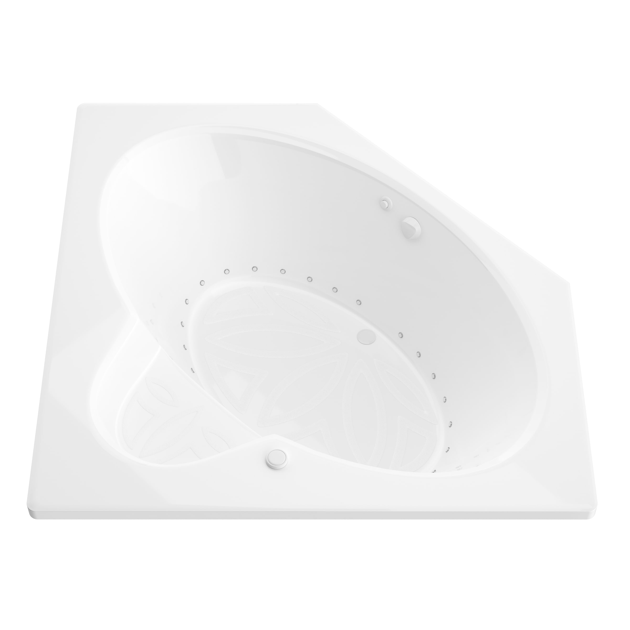 Atlantis Whirlpools Sublime 60 x 60 Corner Air Jetted Bathtub in White