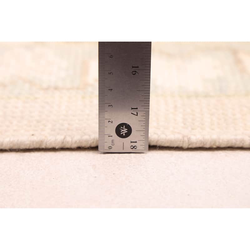 ECARPETGALLERY Hand-knotted Modern Oushak Light Grey Wool Rug - 9'2 x 12'2