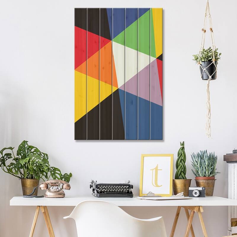 Swiss Modernism (Max Bill) Print On Wood by The Usual Designers - Multi-Color