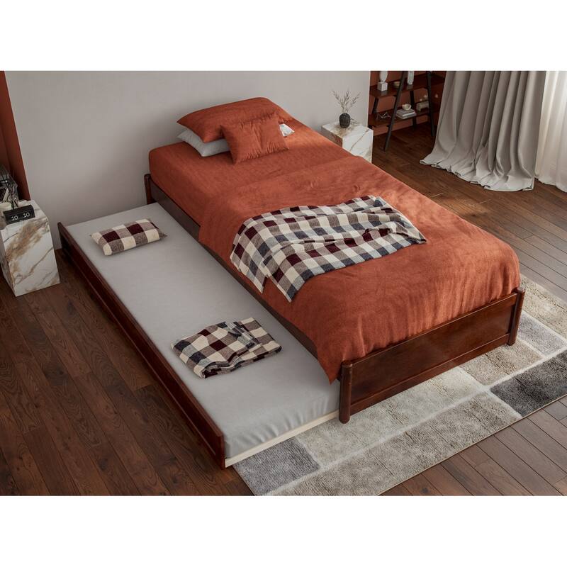 Barcelona Panel Platform Bed with Twin XL Trundle