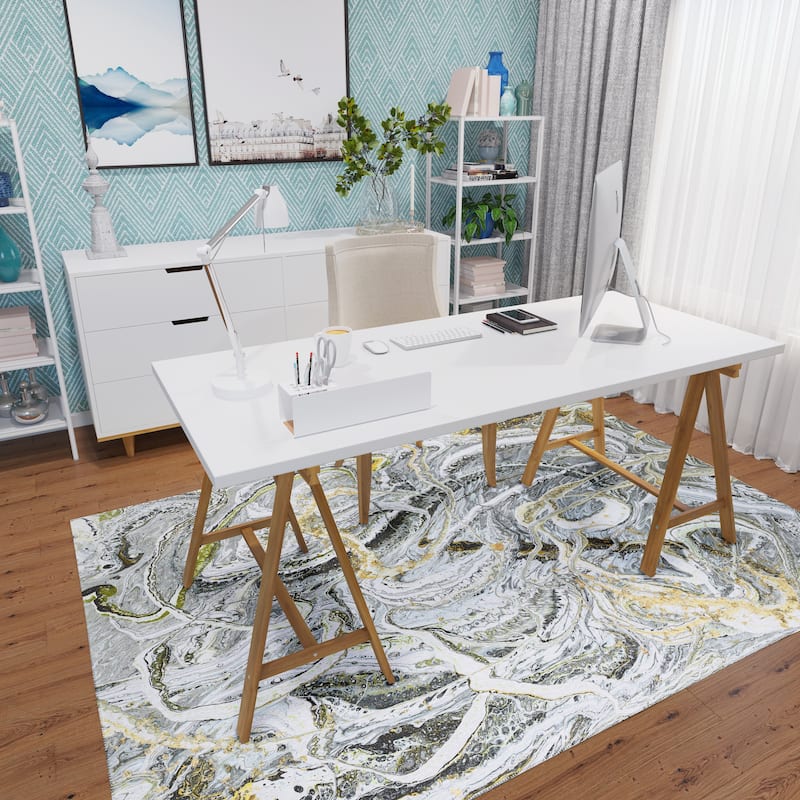 Indoor/ Outdoor Addison Karina Abstract Washable Area Rug - 9' x 12' - Cyclone