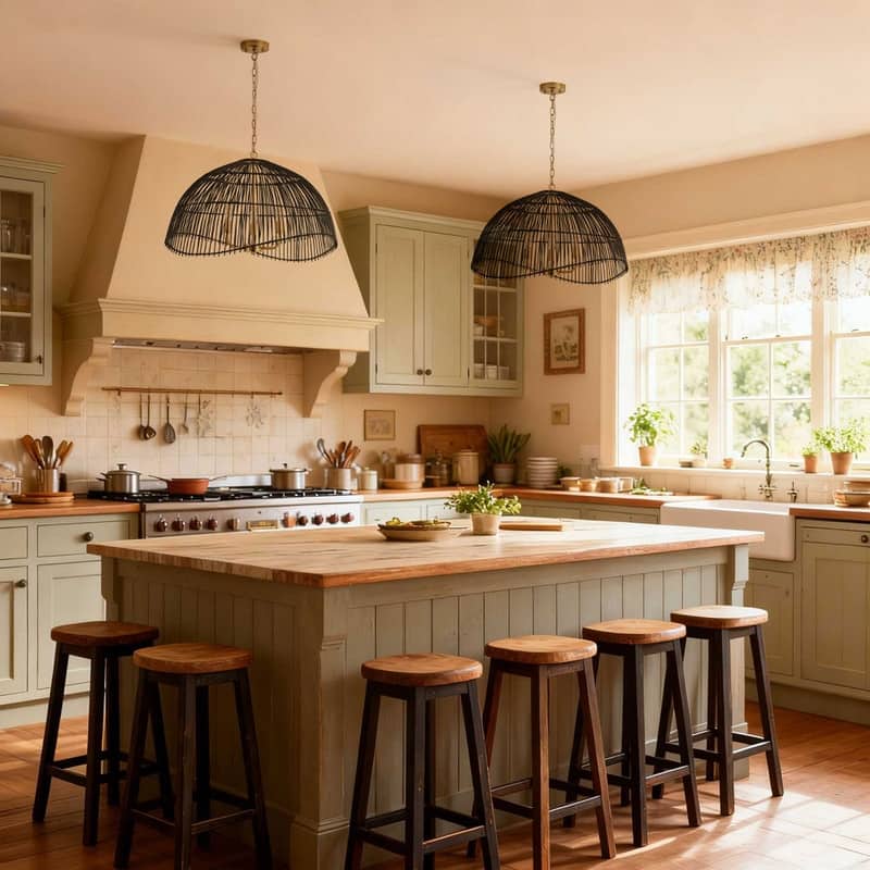 Boho Black Woven Rattan 3 Light Pendant Ceiling Light Brass Copper Finish Iron Frame for Kitchen Island Living Room