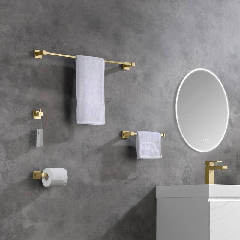 Cube 4 Piece Bathroom Hardware Set