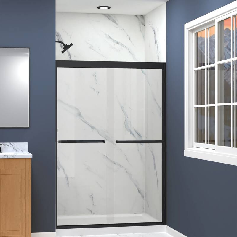 Transolid FBPT487008C-R 70" High x 47" Wide Bypass Frameless Shower