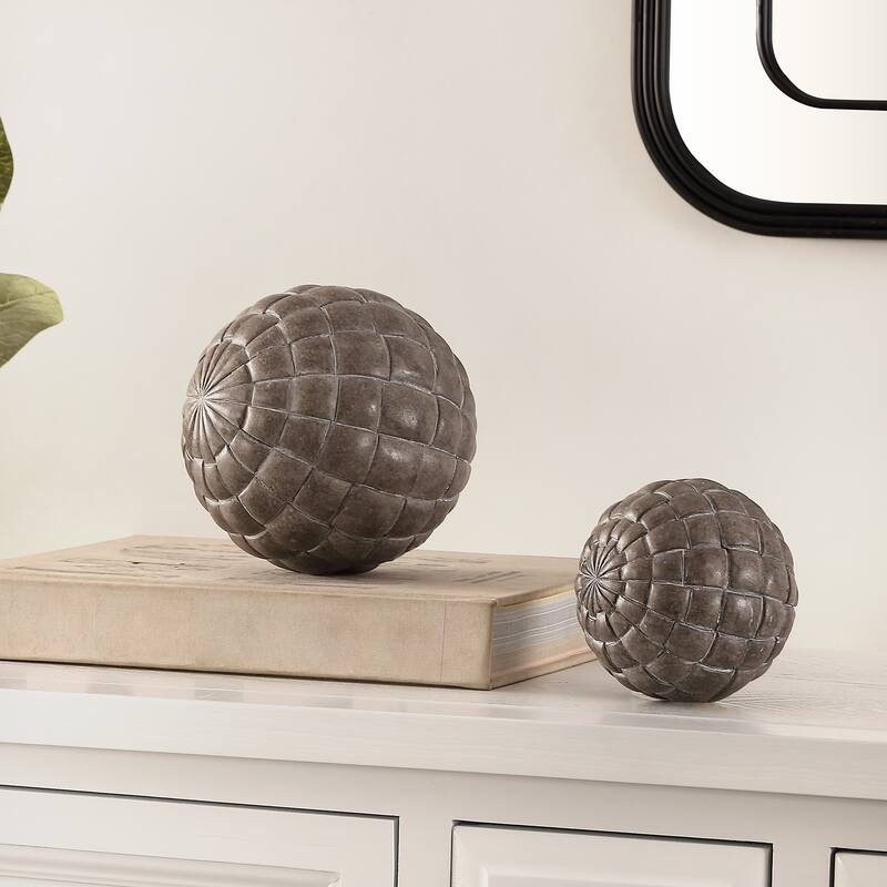 SAFAVIEH Gerdie Modern Decorative Ball Table Decor (Set of 2) - 3.9" W x 3.9" L x 3.9" H - 4Wx4Dx4H