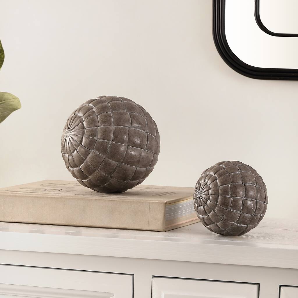 SAFAVIEH Gerdie Modern Decorative Ball Table Decor (Set of 2) - 3.9" W x 3.9" L x 3.9" H - 4Wx4Dx4H