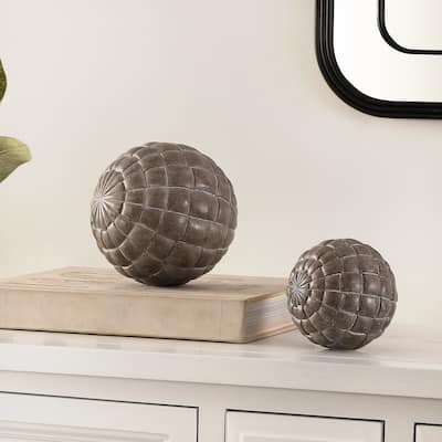 SAFAVIEH Henla Modern Decorative Ball Table Decor (Set of 2) - 3.9" W x 3.9" L x 3.9" H