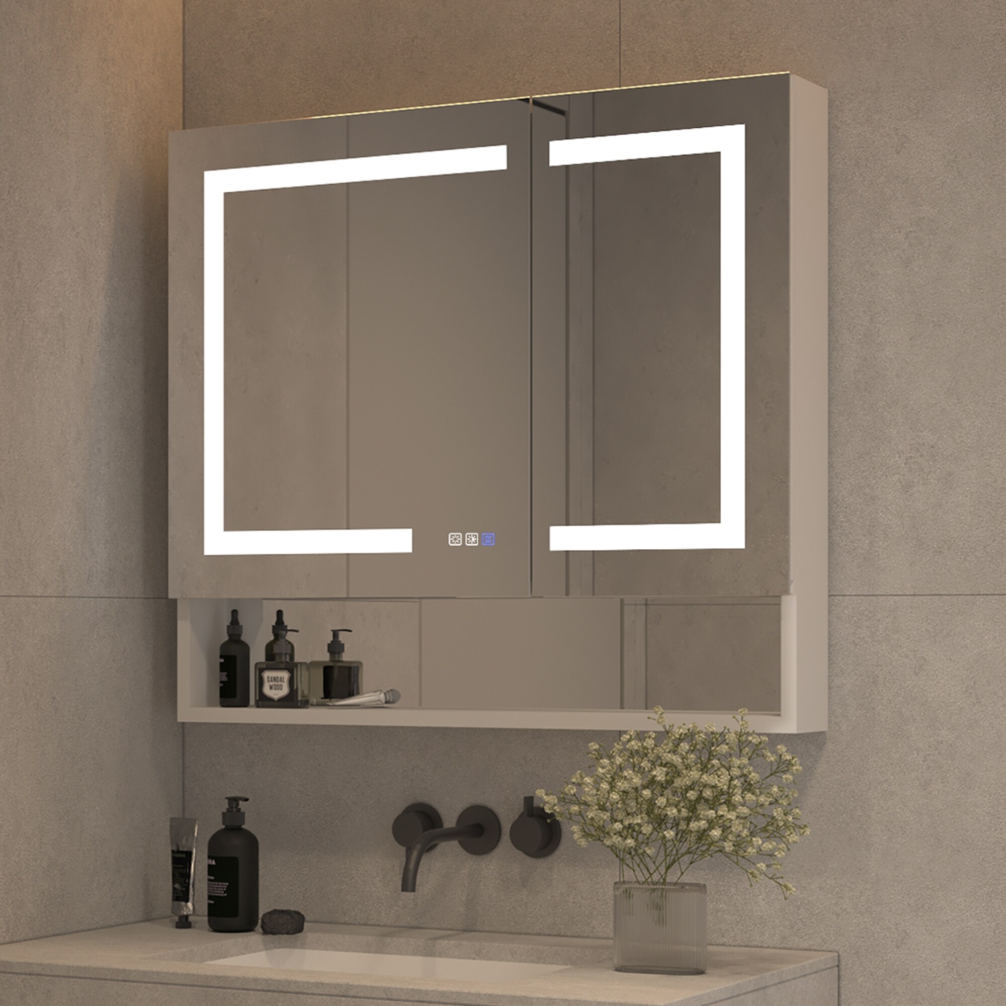 36 recessed shop medicine cabinet